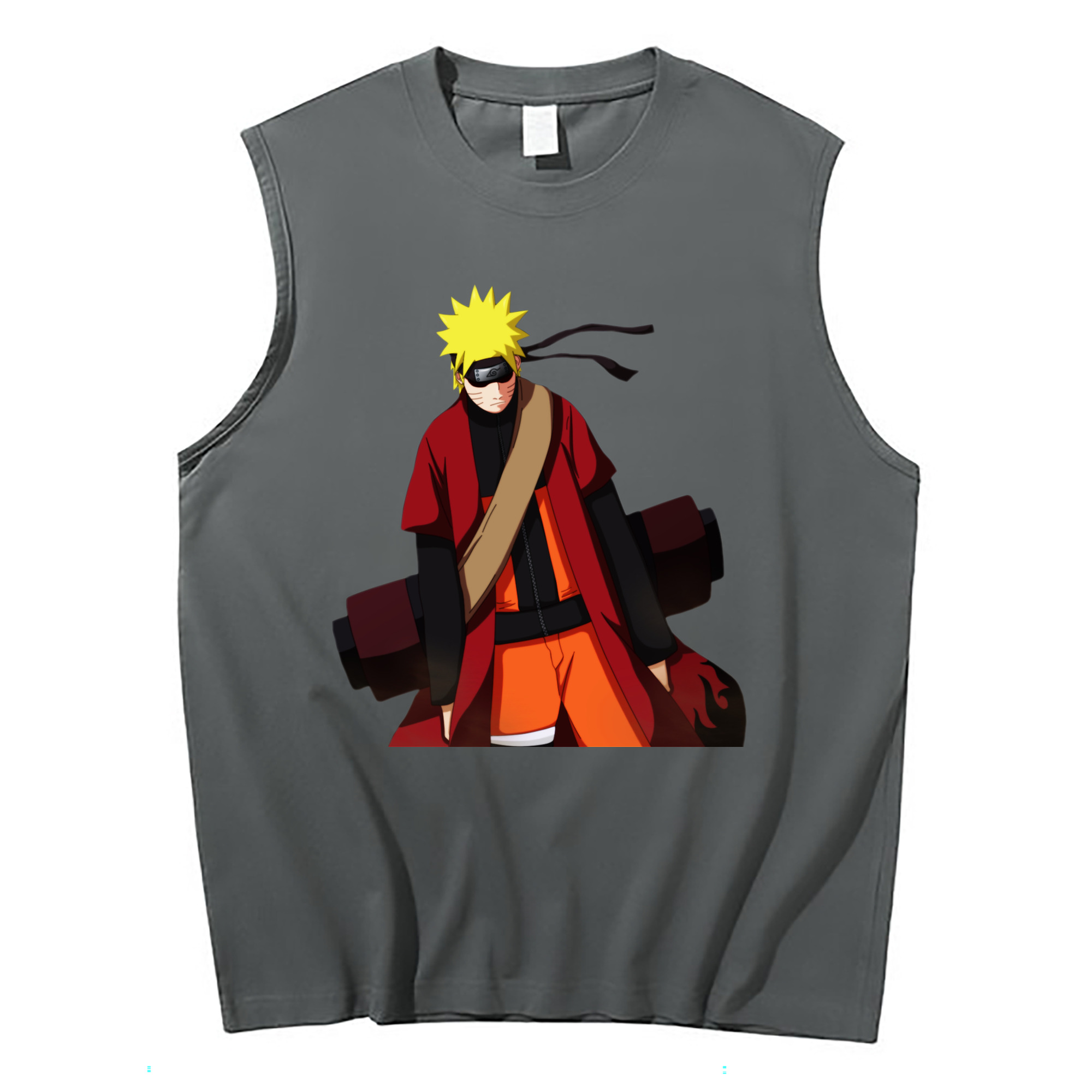 （画像用） NARUTO -ナルト- うずまき ナルト Uzumaki Naruto コットン100％タンクトップ（フロントプリント）